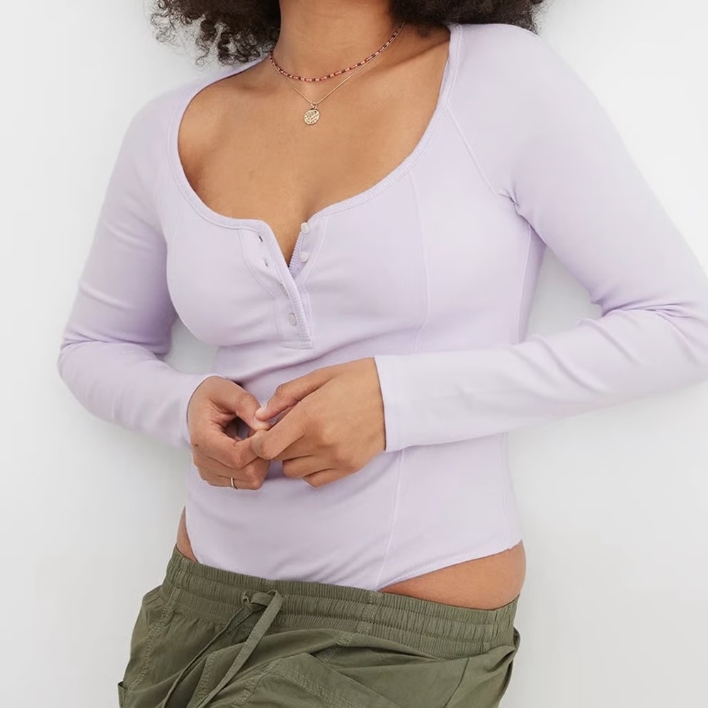 Lavender Long Sleeve Bodysuit NWOT